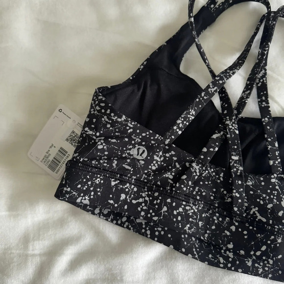 ๐๐ค Lululemon Energy Reflective Long Line Bra Crinkle Dust Alpine White Multi - Picture 6 of 11